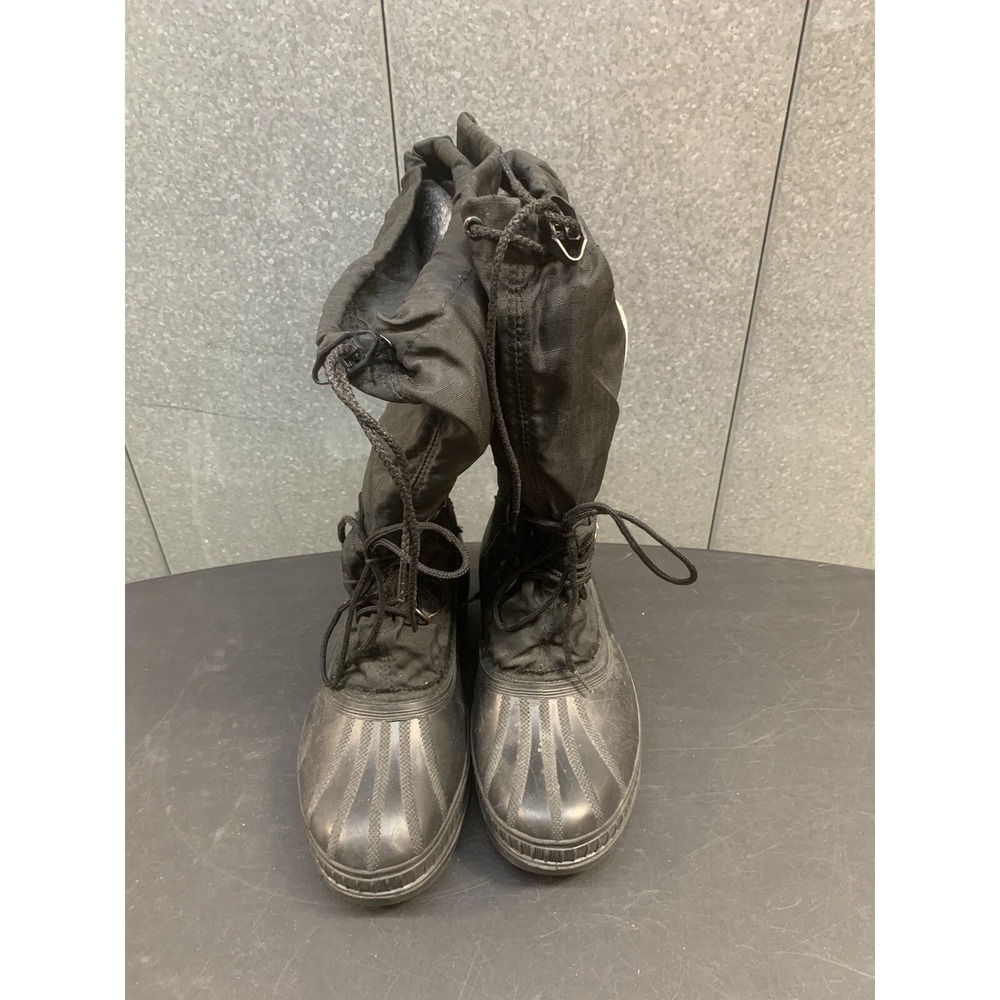 Sorel Snowlion Waterproof Felt Lined Black Tall Snow Boots Womens 8 Knee High
